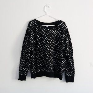 Old Navy Women's Size XXL Black & White Polka Dot